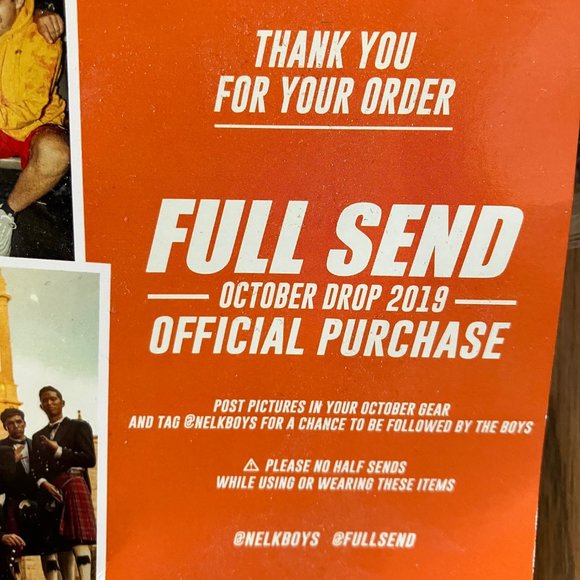 Authentic USA Nelk Full Send Flag Black America 4th of July College Party NEW - Picture 3 of 6